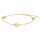 8kt. Goldarmband m/3 Herzen