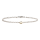 Rhod Silberkinderarmband m/8kt. Goldherz