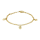 8kt. Goldarmband m/3 Herzen