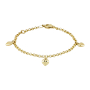 14kt. Goldarmband m/3 Herzen