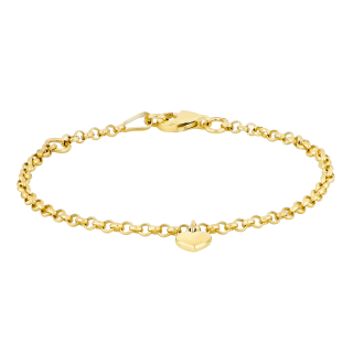 14kt. Goldarmband m/1 Herz