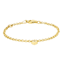 14kt. Goldarmband m/1 Herz