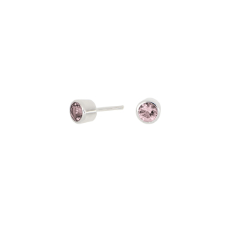 Rhod Silber Ohrstecker 4mm HILDANOR