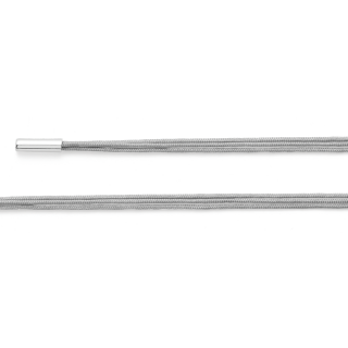 Nylonband 3-fach mit 925/- Endkappen hellgrau100cm