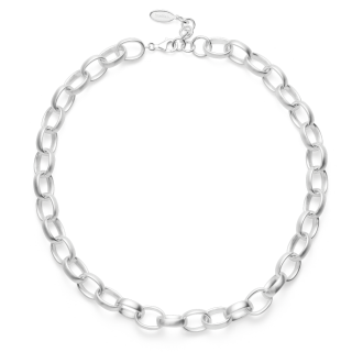 925/- Collier matt., 45cm + 3cm
