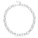 925/- Collier matt., 45cm + 3cm
