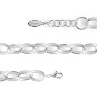925/- Armband matt., 17cm + 3cm