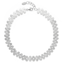 925/- Collier Kratzmatt, 45cm + 5cm