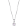 Rhod. Silberhalskette Blume m/rosa cz