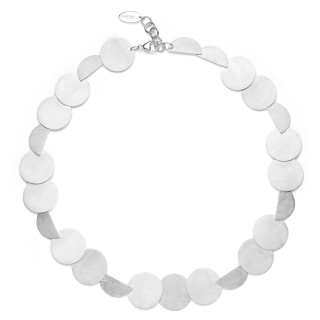 925/- Collier, rho. Kratzmatt, 45cm + 3cm