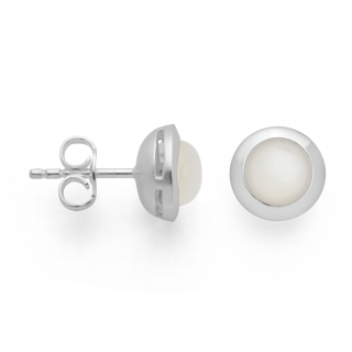 925/- Ohrstecker, rho. Poliert, Mondstein 1,63ct