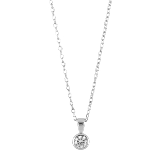 Rhd. Silber Halskette 4mm HANNANOR
