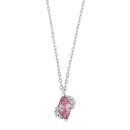 Rhod. Silber Halskette m/cz Rosa mix