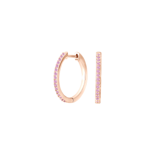 Roséverg. Silber Ohrringe Rosa cz JANENOR 18mm