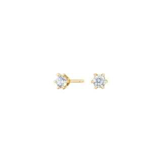 8kt. Goldohrringe m/cz 5mm