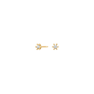 8kt. Goldohrringe m/cz 3mm