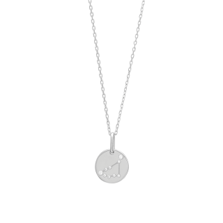 Rhod. Silber Halskette ESTELNOR 12mm Steinbock