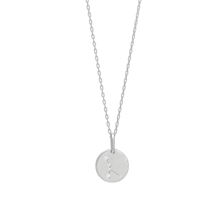 Rhod. Silber Halskette ESTELNOR 12mm Krebs