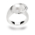 925/- Ring rho. matt/Poliert Zuchtperle weiß4,51ct