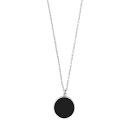 SON Rhod. Silber Halskette schwarzer Onyx