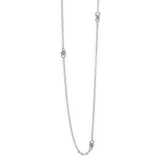 Rhodinierte Silber Kette 85cm