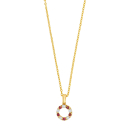 14kt. Anhänger m. Rubin und 0,7ct W/SI