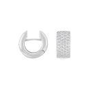 Rhod. Silber System-Creolen m/cz Rosa 15x8mm