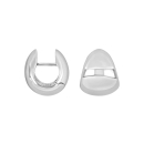 Rhod. Silber System-Creolen Eva 15x13mm