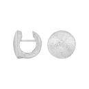 Rhod. Silber matt System-Creolen Ella 15x15mm