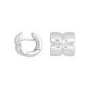 Rhod. Silber System-Creolen Greta 13x13mm