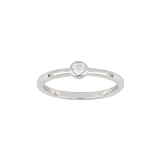Rhodinierter Silber Ring 3mm HANNANOR Gr.56