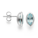 925/- Ohrstecker Poliert, Topas Sky Blue 1,26ct