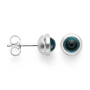 925/- Ohrstecker Poliert, Topas London Blue 1,45
