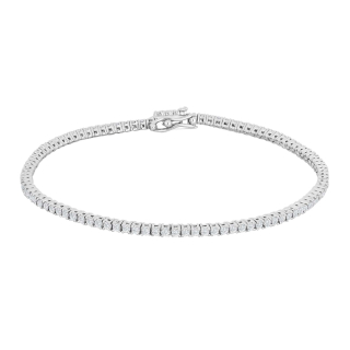 14ct. Weissgold tennis Armband 1.54ct W/SI