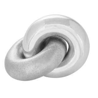 Rhod. Silber System-Verschlüsse Doppelt "donut"