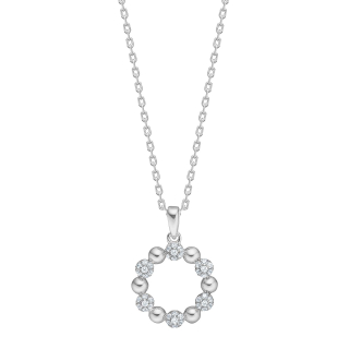 Rhodinierte Silber Halskette PENNYNOR