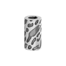 Oxid. Silber System-Verschlüsse Rohr mit Leopard...