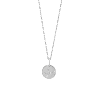 Rhod. Silber Halskette ESTELNOR 12mm Jungfrau