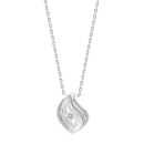 Rhod. Silber Halskette m/cz