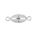 Rhod. Silber Magnet Perlenverschluss 6mm
