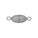 Rhod. Silber Magnet Perlenverschluss 6mm matt