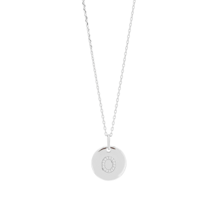 Rhod. Silber Halskette ELLANOR 14mm O, 42+3cm