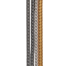 Silber Fuchsschwanz System-Kette 2 oxid+1 rh+1 vg