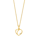 14kt. Anhänger herz m. 0,015ct W/SI