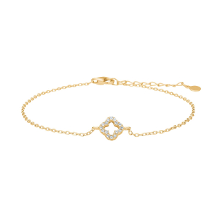 Vergoldet Silber Armband Kleeblatt PAMELANOR