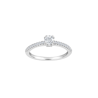 Rhodinierte Silberring 925 ELLENORD 4mm Gr.60