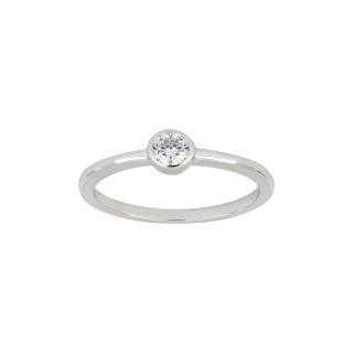Rhodinierter Silber Ring 4mm HANNANOR Gr.54