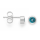 925/- Ohrstecker matt./Poliert, Blau Topas 0,28ct