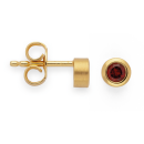 925/- Ohrstecker, vg. matt./Poliert, Granat 0,30ct