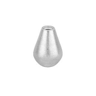 Rhod. Silber System-Verschlüsse Tropfen Matte